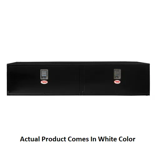 H841818-2W – RKI Tool Box, Underbody Dual Lid Powder Coated White Steel 84 Inch Length x 18 Inch Width x 18 Inch Heig...